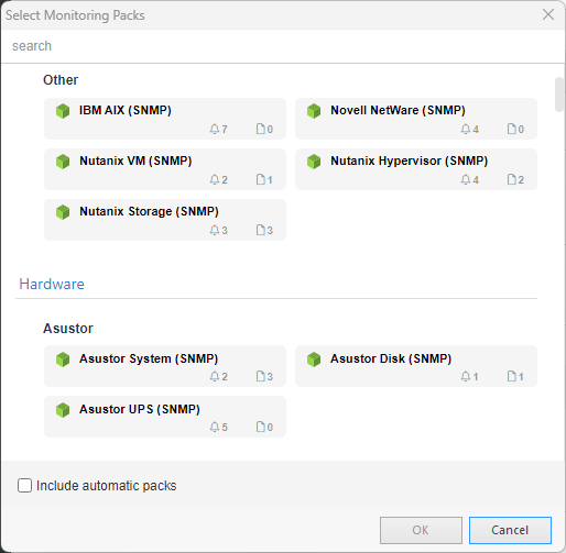 @Adding SNMP Monitoring Packs