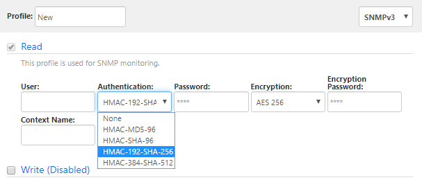 SNMPv3 Profile